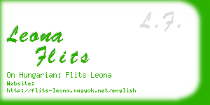 leona flits business card